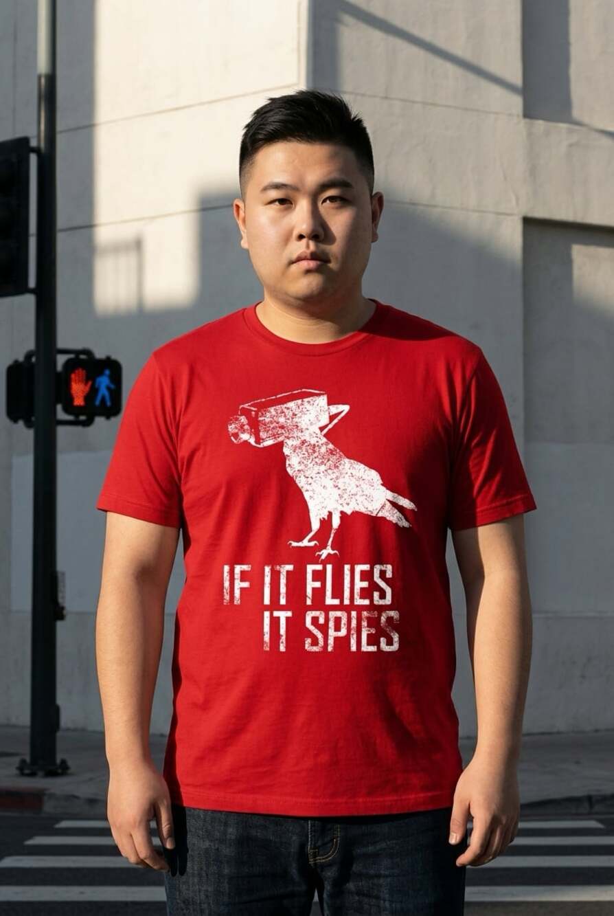 Gildan Softstyle 'If It Flies It Spies' Birds 3XL Graphic T-Shirt